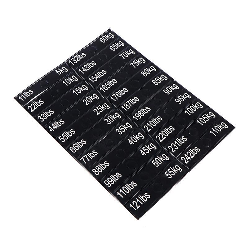 1sheet Gym Equipment Weight Sticker Labels Power