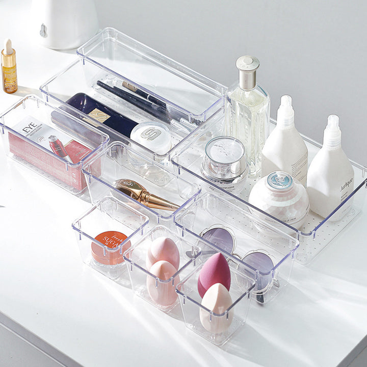 Clear Stationery Tableware Makeup Organizer Stackable