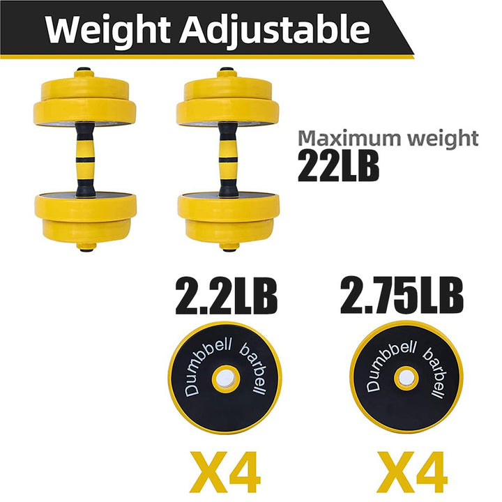 Adjustable Dumbbell Barbell Weight Pair, Free Weight, Multifunction, Home