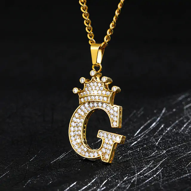 Zircon Alphabet Necklace